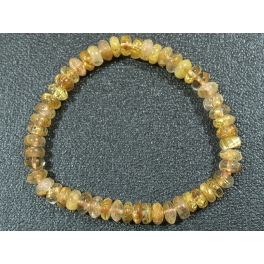 Golden Rutilated Quartz flat beads bracelet Golden Rutilated Quartz flat beads bracelet