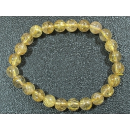 Golden Rutilated Quartz round beads bracelet Golden Rutilated Quartz round beads bracelet
