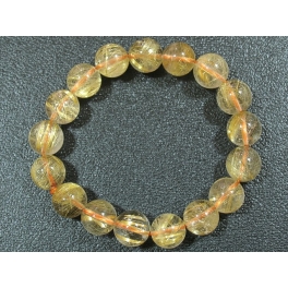Golden Rutilated Quartz round beads bracelet Golden Rutilated Quartz round beads bracelet