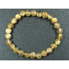Golden Rutilated Quartz round beads bracelet Golden Rutilated Quartz round beads bracelet