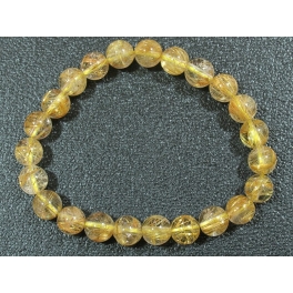 Golden Rutilated Quartz round beads bracelet Golden Rutilated Quartz round beads bracelet