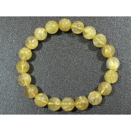 Golden Rutilated Quartz round beads bracelet Golden Rutilated Quartz round beads bracelet