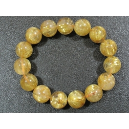 Golden Rutilated Quartz round beads bracelet Golden Rutilated Quartz round beads bracelet