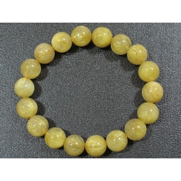 Golden Rutilated Quartz round beads bracelet