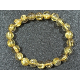 Golden Rutilated Quartz round beads bracelet Golden Rutilated Quartz round beads bracelet