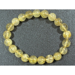 Golden Rutilated Quartz round beads bracelet Golden Rutilated Quartz round beads bracelet