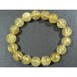 Golden Rutilated Quartz round beads bracelet Golden Rutilated Quartz round beads bracelet
