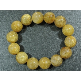 Golden Rutilated Quartz round beads bracelet Golden Rutilated Quartz round beads bracelet