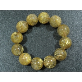Golden Rutilated Quartz round beads bracelet Golden Rutilated Quartz round beads bracelet