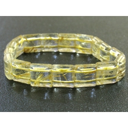 Golden Rutilated Quartz DD beads bracelet Golden Rutilated Quartz DD beads bracelet