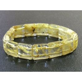 Golden Rutilated Quartz DD beads bracelet Golden Rutilated Quartz DD beads bracelet