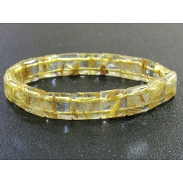 Golden Rutilated Quartz DD beads bracelet Golden Rutilated Quartz DD beads bracelet