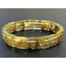Golden Rutilated Quartz DD beads bracelet Golden Rutilated Quartz DD beads bracelet