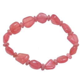 Rhodochrosite irregular beads bracelet Rhodochrosite irregular beads bracelet