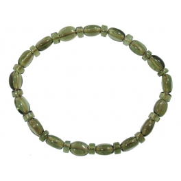 Moldavite flat beads bracelet Moldavite flat beads bracelet