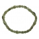 Moldavite flat beads bracelet
