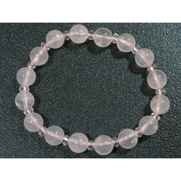 Ice Rose Quartz round beads bracelet Ice Rose Quartz round beads bracelet
