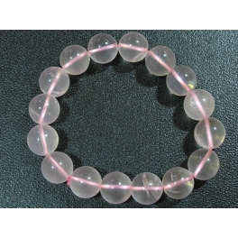 Ice Rose Quartz round beads bracelet Ice Rose Quartz round beads bracelet