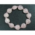 Rose Quartz heart beads bracelet