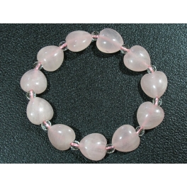 Rose Quartz heart beads bracelet Rose Quartz heart beads bracelet
