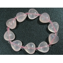 Rose Quartz heart beads bracelet