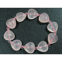 Rose Quartz heart beads bracelet Rose Quartz heart beads bracelet