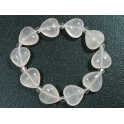 Rose Quartz heart beads bracelet