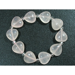 Rose Quartz heart beads bracelet Rose Quartz heart beads bracelet