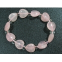 Rose Quartz heart beads bracelet