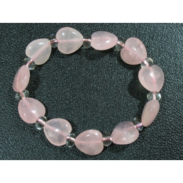Rose Quartz heart beads bracelet Rose Quartz heart beads bracelet