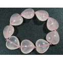 Rose Quartz heart beads bracelet