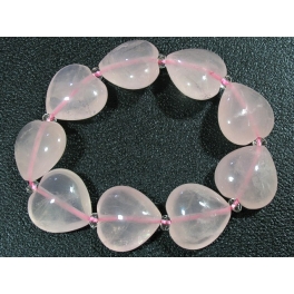 Rose Quartz heart beads bracelet Rose Quartz heart beads bracelet