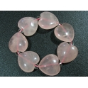Rose Quartz heart beads bracelet