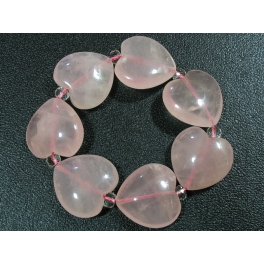 Rose Quartz heart beads bracelet Rose Quartz heart beads bracelet
