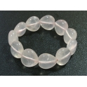 Rose Quartz heart beads bracelet