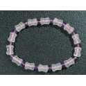 Rose Quartz bone beads bracelet