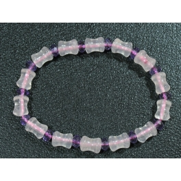 Rose Quartz bone beads bracelet Rose Quartz bone beads bracelet
