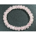 Rose Quartz faceted barrel beads bracelet