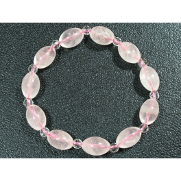 Rose Quartz barrel beads bracelet Rose Quartz barrel beads bracelet