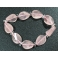 Rose Quartz oval twisted beads bracelet
