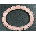 Rose Quartz faceted barrel beads bracelet