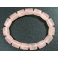Rose Quartz faceted barrel beads bracelet