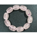 Rose Quartz barrel beads bracelet