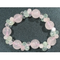 Rose Quartz round beads bracelet