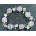 Rose Quartz round beads bracelet