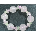 Rose Quartz round beads bracelet