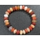 Fire Opal flat beads bracelet