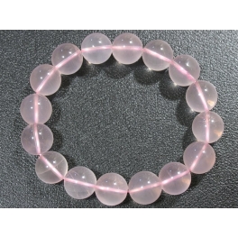 Ice Rose Quartz round beads bracelet Ice Rose Quartz round beads bracelet