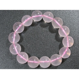 Ice Rose Quartz round beads bracelet Ice Rose Quartz round beads bracelet