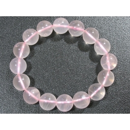 Ice Rose Quartz round beads bracelet Ice Rose Quartz round beads bracelet